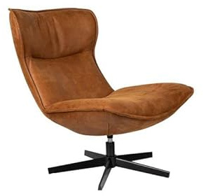 White Label Loungesessel Wohnzimmersessel John Braun