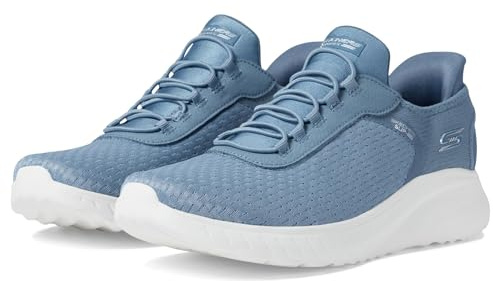 Skechers Women's Bobs Squad Chaos in Color Slip-Ins, Slate Mesh, 7 UK