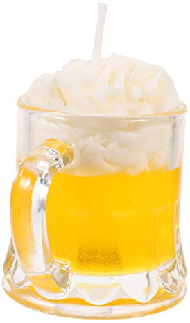 HOMSFOU Beer Mug Candle Beer Cup Model Novelty Candle Sculpture Mug Figurines Men Decor Candles for Men Mini Candles Wine Glass Wax