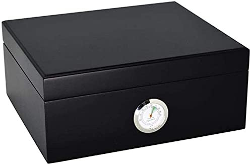 Smoking Set/Cigar Accessories Cigar Display Cabinet Mini Cigar Box Ashtray Cigar Cover Portable Lightweight Travel Wooden Decorative Box,cigar box/134 ( Color : Black , Size : 26.2cm*22.2cm*11cm )