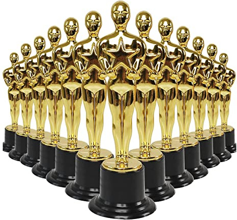 Tsudoku 24 Pack Plastic Award Trophies Statuette for Favors,School Award,Game Prize, Prize