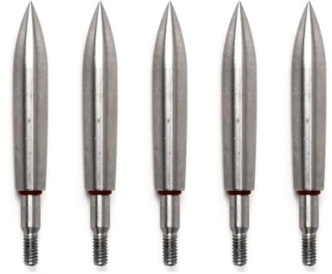 Archery Field Points, 5Pcs 100/150/200/250/300/350 Grain Archery Arrow Tip | Stainless Steel, Fit for Field Target Practice & Shooting