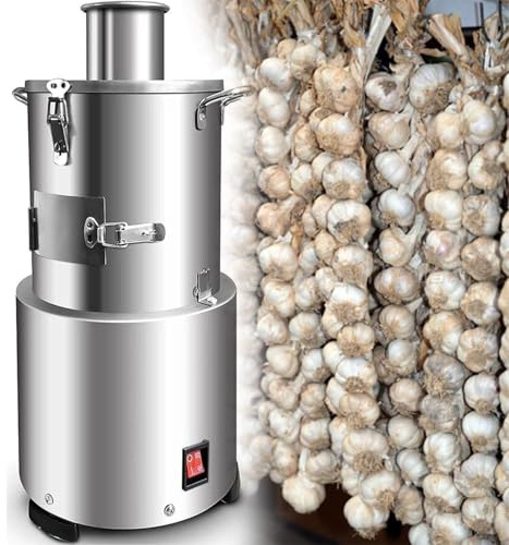 GTANND Macchina per pelare l'aglio Intero, separatore Elettrico Professionale per pelare Gli Spicchi d'aglio con radiatore, pelapatate Automatico per Aglio in Acciaio Inossidabile