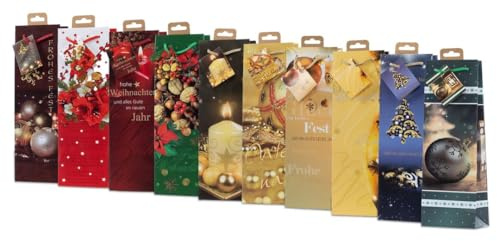 Laro Premium Line Flaschentüten Weihnachten/Kugeln/Besinnlich 10/20/40/100stk H33x B10x T9 cm, Anzahl:20, Muster Tüten:Weihnachten/Kugeln/Besinnlich