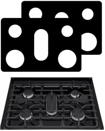 2 PCS Stove Protector liner For 30 Inch LG Gas Range Model LGLDG4315 LRG4115 LRG4113 LDG4313 LRGL5825 LRGL5925 LSGL6335DF 0.3MM Thickness Reusable Stove Burner Covers