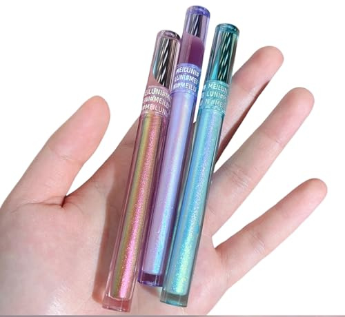 Lilbitty 3-Teiliges Metallic Lidschatten Set, Chameleon Eyeshadow Mit Schimmerndem Glanz, Vegan Und Cruelty-Free, Langanhaltend Für Einzigartige 3D Make-Up Looks