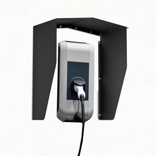 FIVMEN Wallbox - Techo protector contra la intemperie para estación de carga de coche eléctrico, protección contra la lluvia, protección UV, accesorio para cajas de pared, columna de carga, 40 x 25 x