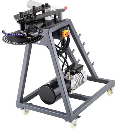 VEVOR Electric Tube Bending Machine, 750W Electric Tubing Bender with 6L Hydraulic Cylinder, Movable Pipe Bender Machine with 3 Dies & 180° Max Bending Angle, Suitable for 1, 1-1/2, 1-3/4 Pipes