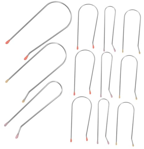VALICLUD 24 Stück Ersatz Lockenwickler Clips U-form Aus Edelstahl 304 Für Elektrische Heizwickler Verschiedene Größen 1,9-3,2cm Vielseitig Und Hitzebeständig Für Einfaches Haarstyling