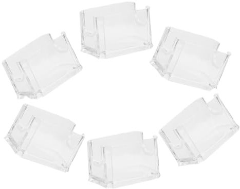 LABRIMP Caja de Almacenamiento de Acrílico Transparente y Portátil Diseño Moderno para 6 Bolsitas de Té y Sobres de Condimentos para Restaurantes y Tiendas de Postres