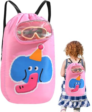Yidueace Bolsa Piscina Niños | Bolsa Estival con Cuerda para Natación Infantil - Accesorios de Viaje Impermeables, Mochila de Día de Gran Capacidad Resistente a la para Almacenamiento de Juguetes y