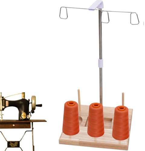 Soporte de de coser – Base de soporte de bobina de madera, estante de almacenamiento para múltiples bobinas, pantalla de escritorio estable para coser y bordar, práctica estación de clasificación