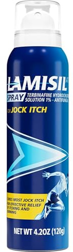 Lamisil Jock Itch Antifungal Spray, 1 Week Jock Itch Treatment, Clinically Proven Fast and Effective Symptom Relief of Itching, Burning, Redness, 4.2 oz (120 g)