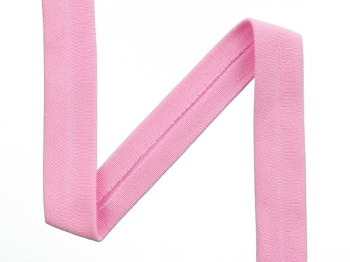 Das hüpfende Komma 1m Jersey-Schrägband Farbe rosa Uni