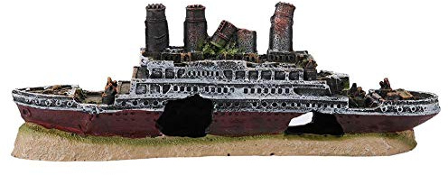 Wrack Ornamente, Aquarium Dekoration, Titanic Lost Wrecked Boat Schiff Aquarium Dekoration Ornament