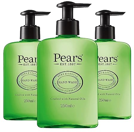 Pears Soft & Fresh Hand Wash 10 volte più idratante - Detergente liquido per mani, mani morbide e fresche a lunga durata - Limone (250 ml, 3 Pack)