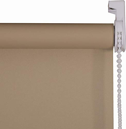 My Home Store Blackout Roller Blinds Trimmable Easy Fit UV-Resistant Thermal Blind (Cappuccino, 120 x 210 cm)