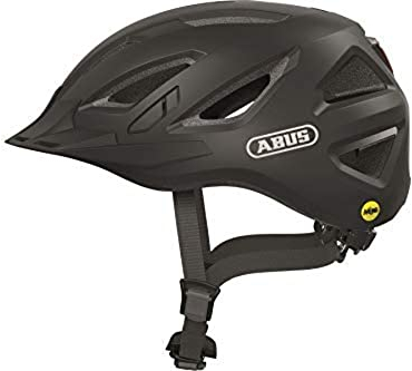 ABUS Stadthelm Urban-I 3.0 MIPS - Fahrradhelm mit Rücklicht, Schirm und Magnetverschluss für den Stadtverkehr - für Damen und Herren - Grau Matt, L, L (56-61 cm)