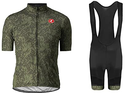 UGLY FROG Herren Radtrikot Set, Fahrradtrikot Herren Kurzarm,Radhose mit 20D Gel Sitzpolster, Atmungsaktiv, Schnelltrocknend, für Fahrrad MTB