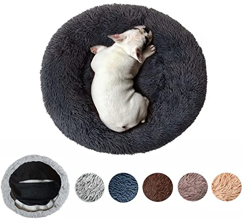Zoomlie XXL Hundebett Orthopädisch Waschbar Rund Haustierbett Für Große Grosse Mittelgroße Hunde XL Hundesofa Antistress Waschbar Kuschelig Hundekissen Memory Foam Hoch Oval Donut Labrador Hundehöhle