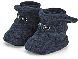 Sterntaler Baby pojkar tofflor baby baby baby stövlar melange babyskor – tofflor baby – medium topp babyskor med gummisula – grön, marinblå, 18 EU