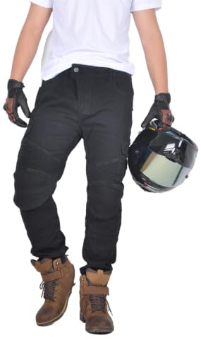 oFzimTo Motorradhose Herren, Motorrad Jeans Stretch, Klassisch Biker Hose für Sommer und Winter