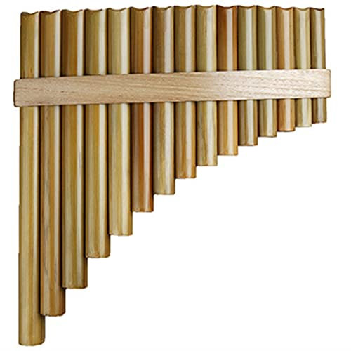 TSTS Panflöte Instrument 15 Rohre G Key Pan Rohre Woodwind Instrument Traditionelle Musikinstrument Bambus Pan Flöte (Color : Right-Hand)