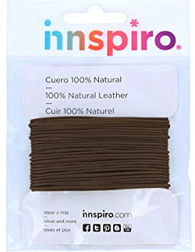 INNSPIRO Cordón Cuero Natural marrón Claro 1,0mm. 5m.