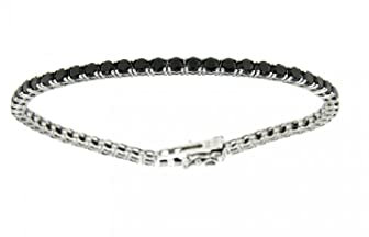 Damiata Gioielli Urania Preziosi Tennisarmband aus Silber mit schwarzen Zirkonia B0010BK16, Tennis, Silber, Zirkonia