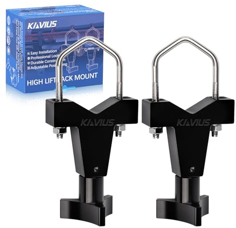 KAVIUS Support de cric de Levage élevé, Support de Tube de 1 à 2,5 Pouces, Compatible avec Jeep RZR Offroad Polaris Universel pour véhicule Camion, Montage de cric de Levage Haut réglable