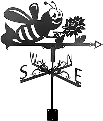 Wetterfahne, Wetterhahn, Wetterfahne aus Edelstahl, vom Wind verweht, Richtungsanzeiger für Außendach, Bauernhof, Hofmontage, Hofdekoration