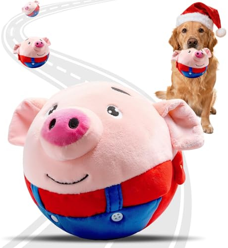 Aktiv Bewegliches Haustier Plüschtier, Sprechendes Bewegliches Hundespielzeug, Interaktives Hundespielzeug, Shake Bounce Langeweile Spielzeug, Hundetrainingsball Haustier Bissfestes Spielzeug für