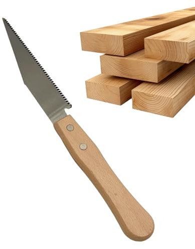 Tedious Sierra de Mano Japonesa,Sierra Japonesa para Trabajar la Madera - Herramienta de carpintería de Sierra Manual de Doble Filo,Sierra de Madera, Sierra de tracción Japonesa Liviana de Corte Fino