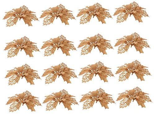 Zerodeko 1 Satz 12St Hohle Weihnachtsblume Künstliche Blumen des Weihnachtssterns Blumenpflücker aus künstlicher Seide Dekor Weihnachtsgirlande Weihnachtsstern Simulationsblumen Rose