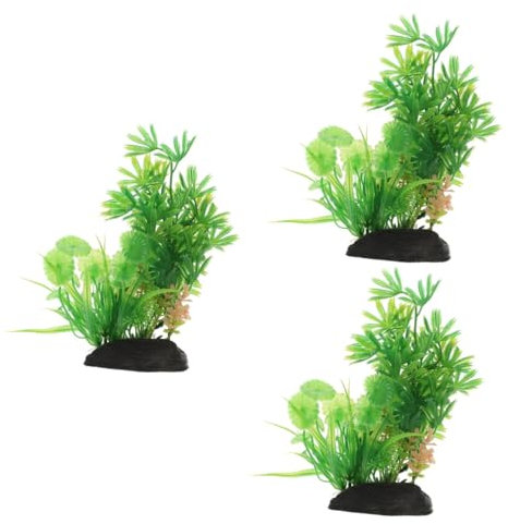 BESPORTBLE 3pcs Fish Tank Plant Decoration Aquarium Plant Decor Plastic Artificial for Fish Tank Aquarium Decoration