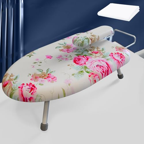 Table a Repasser Pliable, Petite Planche à Repasser Portable avec Housse en Coton RéSistant à La Chaleur, Mini Planche à Repasser WYHBXD pour Petits Espaces Et Voyages (Color : Style d)