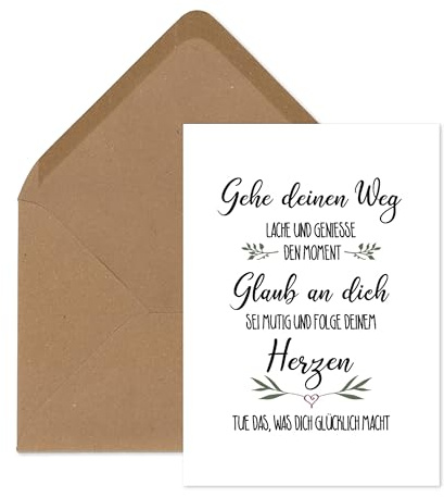 TypeStoff Postkarte Gehe deinen Weg - inkl. Briefumschlag Geschenk - KP-01494