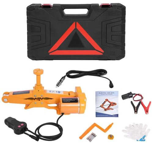 Hominas Wagenheber 3T, Scherenwagenheber 12V DC Auto Elektro Wagenheber Heben Autoheber Scherenheber für SUV Auto Notausrüstung, Gehoben12-35 cm