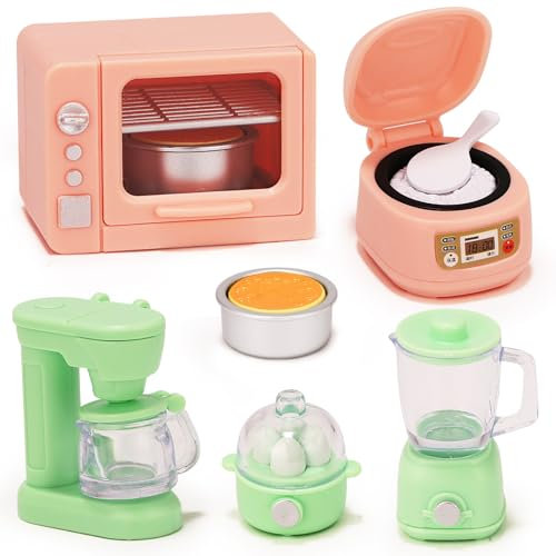Miniatur Puppenhaus Zubehör Küche, 1:12 Miniatur Lebensmittel Puppenhaus, Miniatur Lebensmittel Spielzeug Set, Weihnachten Küche Zubehör Essen Deko Geschenk für Mädchen Jungen (B)