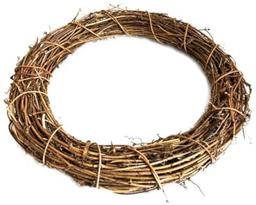 Corona di rattan - Corona di rattan della decorazione di Natale - Corona di rami di vite naturale, anello in rattan fatto a mano per fai da te, Natale, artigianato, vacanze, matrimoni, decorazioni per