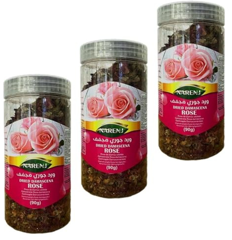 Lot 3x Rose de Damas séchée - Pot 90g