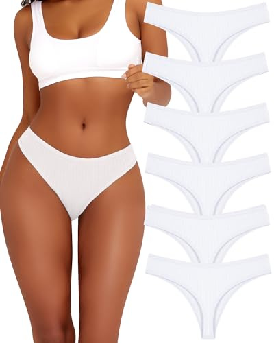 ALL OF ME 6 Pack Bomull String Stringtrosa Kvinnor Underbyxor Sexiga Underkläder Trosor Glider Thongs Flerpack S-XL, C-6er, L