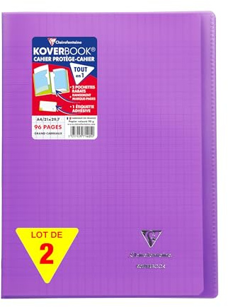 Clairefontaine 971405AMZC 2 Hefte Koverbook A4 48 Blatt Seyes Violett