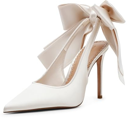 Steve Madden Women's Teacup Pump, Ivory Satin, 6 UK