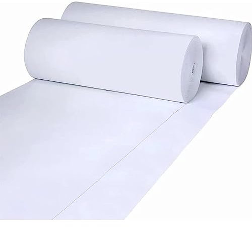 Weißer Hochzeits-Gangläufer, 2 mm dick, rutschfest, Polyester, Event-Teppichrolle für Abschlussfeier, Abschlussball, 10 m, 20 m, 30 m – perfekt für Hochzeiten, Zeremonien und Party-Dekorationen