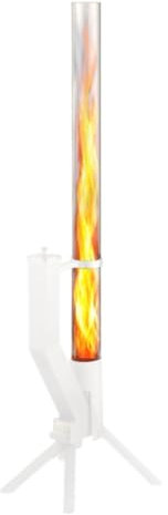 GARDENFLARE Feuerrohr Glasrohr - Glas Ersatzteil für Deine Klassik Feuersäule, Pelletfackel - Glaszylinder ohne Boden - feuerfeste Glasröhre für Terrassenstrahler, Heizpilz (100 cm)