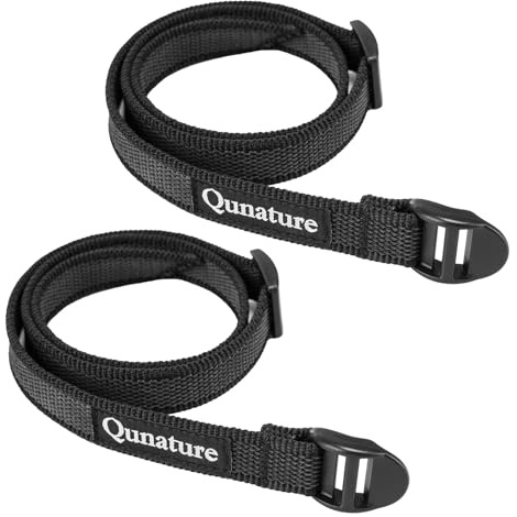 Qunature 2 Pezzi Tracolla Regolabile per Borsa, Cinghia per Valigia, Fettuccia Fissaggio Valigie Cintura Sicurezza con Sgancio Rapido, 78 cm, Accessori per Biciclette Bagagli Zaino Bikepacking