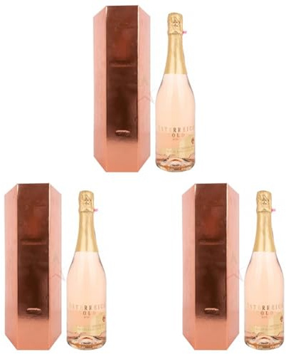 Österreich Gold Rosé - mit 23 Karat Blattgold (1 x 0.75 l) (Packung mit 3)