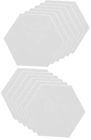Abaodam 12pcs Sound Insulation Board Hexagon Felt Wall Sticker Decorative Panel Acoustic Absorption Panel for Ktv Self-adhesive Bulletin Board Multi-functional