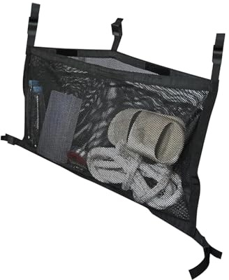 Boat Storage Net - Deck Mesh Rack, Kayak Storage Organizer | Hanging Suspended Net with Buckle Straps, Floating Gear Holder for Life Jackets, Compact Fishing Boat Space Saver for Rafting Canoeing Use